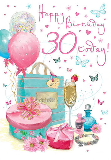 Picture of HAPPY 30TH BIRTHDAY CARD FIMALE